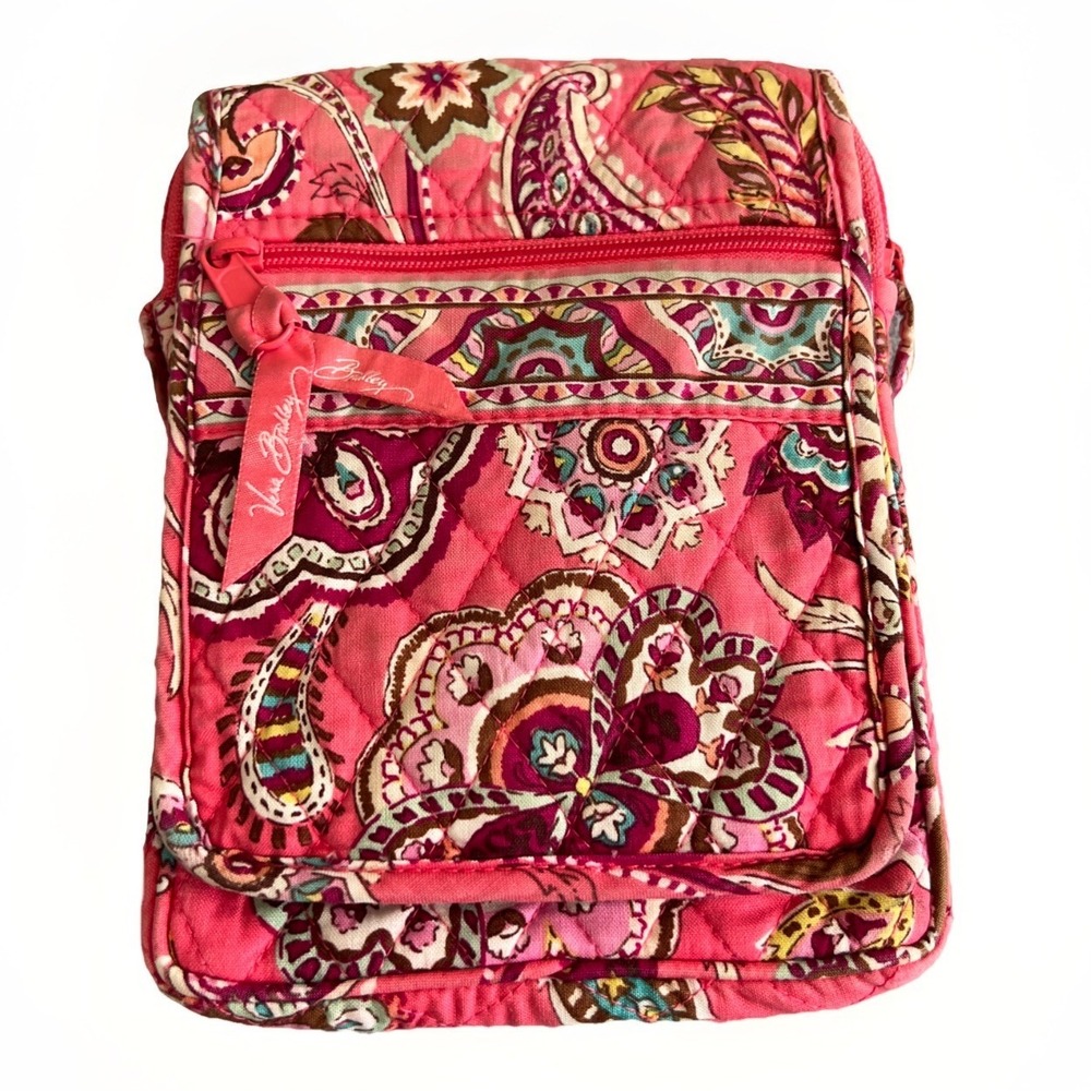 Vera Bradley Mini Hipster Crossbody Bag Call me Coral Retired Pattern Pink GUC